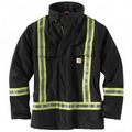 Men's Carhartt  High-Visibility Striped Duck Traditional Coat (Quilt-Lined)